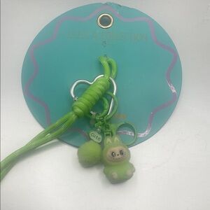 Green Keychain with Cute monster